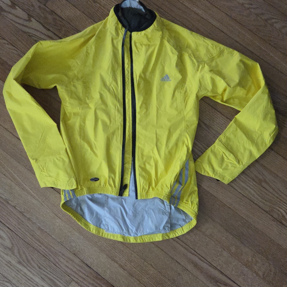 adidas Neon Yellow Reflective Cycling Shell Jacket